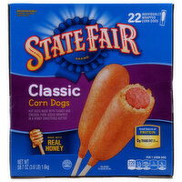 State Fair Classic Corn Dogs, Individually Wrapped, Frozen - 2.668 Ounce - 22 Count