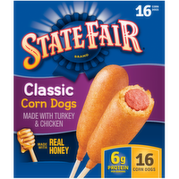 State Fair Fully Cooked Classic Corn Dogs, Frozen - 2.669 Ounce - 16 Count
