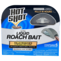 Hot Shot Ultra Liquid Roach Bait - 0.45 Fluid Ounce - 6 Count