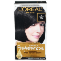 L'oreal Paris With Shine Serum & New Fragrance 3 Soft Black Superior Preference - 1 Count