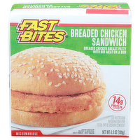 Fast Bites Breaded Chicken Sandwich - 4.9 Ounce
