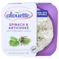 ALOUETTE Spinach & Artichoke Soft Spreadable Cheese - 6.5 Ounce