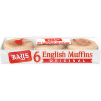 Bays Original English Muffins - 2 Ounce - 6 Count