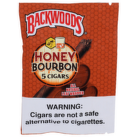 Backwoods Honey Bourbon Leaf Wrapper Cigars - 5 Count