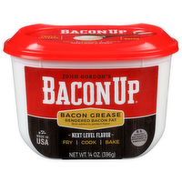 John Gordons Bacon Up Rendered Fat Grease - 14 Ounce