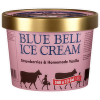 Blue Bell Strawberries & Homemade Vanilla Ice Cream - 64 Fluid Ounce