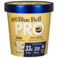 Blue Bell Pro Vanilla High Protein Frozen Dairy Dessert - 16 Fluid Ounce