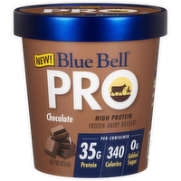 Blue Bell Pro Chocolate High Protein Frozen Dairy Dessert - 16 Fluid Ounce