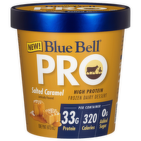 Blue Bell Pro Salted Caramel High Protein Frozen Dairy Dessert - 16 Fluid Ounce