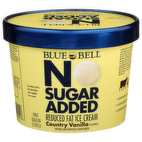Blue Bell No Sugar Added Country Vanilla Ice Cream - 64 Fluid Ounce