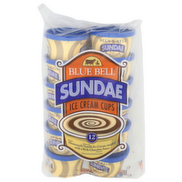 Blue Bell Sundae Ice Cream Cups - 3 Fluid Ounce - 12 Count
