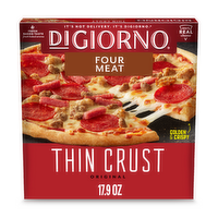 DiGiorno Frozen Pizza, Four Meat Thin Crust - 17.9 Ounce