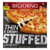DiGiorno Frozen Thin-Crust Pizza, Thin And Crispy Stuffed Crust Margherita - 21 Ounce