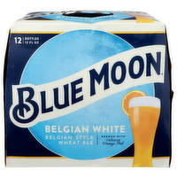 Blue Moon Wheat Ale Belgian-Style Belgian White - 12 Fluid Ounce - 12 Count