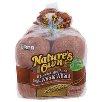 Nature's Own Whole Wheat Hamburger Buns - 1.875 Ounce - 8 Count