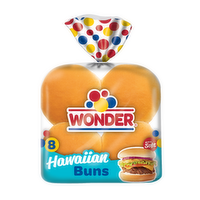 Wonder Hawaiian White Hamburger Buns - 1.875 Ounce - 8 Count