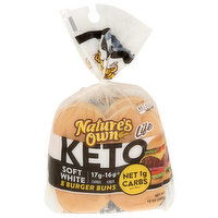 NATURE'S OWN Hamburger Buns Life Keto Soft White - 1.5 Ounce - 8 Count
