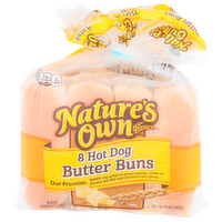 Nature's Own Sliced Enriched Buns Hot Dog Butter - 1.875 Ounce - 8 Count