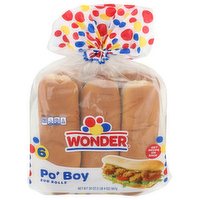 Wonder Po' Boy Sub Rolls - 3.333 Ounce - 6 Count