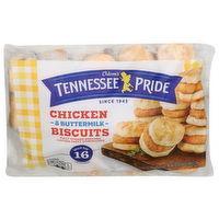 Odom's Tennessee Pride Fully Cooked Breaded Chicken Patty Sandwiches & Buttermilk Biscuits - 1.63 Ounce - 16 Count