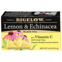 Bigelow Lemon Black Tea Bags Echinacea Vitamin C - 0.068 Ounce - 18 Count