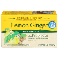 Bigelow Lemon Ginger Herbal Tea - 0.073 Ounce - 18 Count