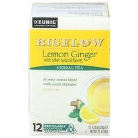 Bigelow Lemon Ginger Keurig Genuine K-Cup Pods Herbal Tea - 0.1 Ounce - 12 Count