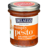 DELALLO Sun-Dried Tomato Basil & Cheese Simply Pesto  - 6.35 Ounce