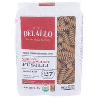 Delallo Organic Whole Wheat Fusilli 27 - 16 Ounce