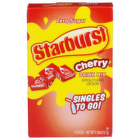 Starburst Singles To Go! Cherry Drink Mix - 0.098 Ounce - 6 Count