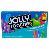 Jolly Rancher Watermelon, Grape, Blue Rasberry, Green Apple Freezer Pops - 1.5 Ounce - 20 Count