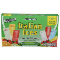 WYLER'S LIGHT Italian Ices Assorted Bars - 1.5 Ounce - 20 Count