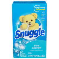 Snuggle Blue Sparkle Dryer Sheets - 80 Count