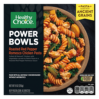 Healthy Choice Power Bowls, Roasted Red Pepper Romesco Chicken Pasta, Frozen Meal, Bowl - 9 Ounce