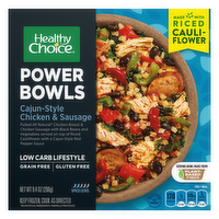 Healthy Choice Power Bowls, Cajun-Style Chicken & Sausage, Frozen Meal, Bowl - 9.4 Ounce