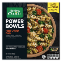Healthy Choice Power Bowls, Pesto Chicken Pasta, Frozen Meal, Bowl - 9 Ounce