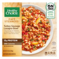 Healthy Choice Café Steamers, Turkey Sausage Lasagna Bowl, Frozen Meal - 10 Ounce