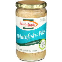 Manischewitz Whitefish & Pike In Jelled Broth - 4 Ounce - 6 Count