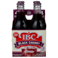 Ibc Black Cherry Soda - 12 Fluid Ounce - 4 Count