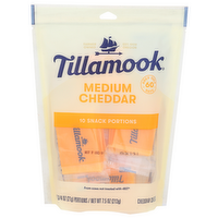 Tillamook Medium Cheddar Snack Portions - 0.75 Ounce - 10 Count