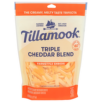 Tillamook Triple Cheddar Shredded Cheese Shreds - 8 Ounce
