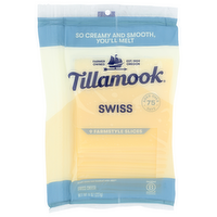 TILLAMOOK Swiss Slice Shingle Slices - 0.889 Ounce - 9 Count