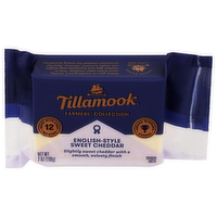 TILLAMOOK Cheese English Style Sweet Cheddar Chunk Cape Meares Deli Cut - 7 Ounce