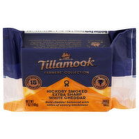 TILLAMOOK Cheese Hickory Smoked Extra Shrp w Ched Chunk White Cheddar - 7 Ounce