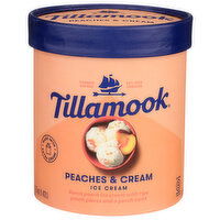 Tillamook Peaches And Cream Frozen Ice - 1.5 Quart