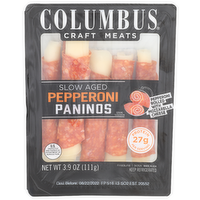 Columbus Slow Aged Pepperoni Paninos - 3.9 Ounce