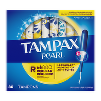 Tampax Pearl Regular Absorbency Tampons - 36 Count