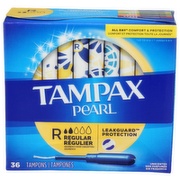 Tampax Tampons, Regular, Unscented - 36 Each