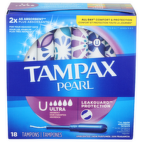 Tampax Pearl Ultra Absorbency Tampons - 18 Count