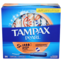 Tampax Tampons, Super Plus Absorbency, Unscented - 36 Each
